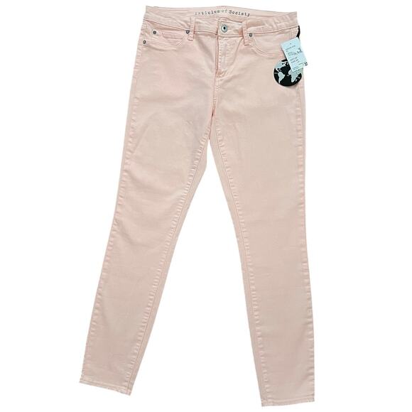 Articles‎ Of Society Mid Rise Stretch Skinny Jeans Dusty Rose Pink Pants Size 29 - Picture 1 of 12